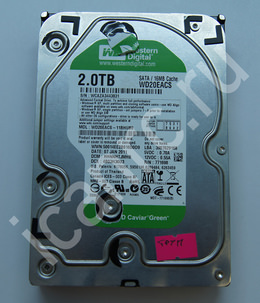 Неисправность блока магнитных головок на диске WESTERN DIGITAL WD20EACS 2TB