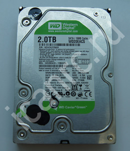 Повреждение блока магнитных головок на диске Western Digital WD20EACS 2Tb
